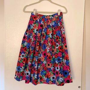 Alex + Alex floral A-line midi skirt
